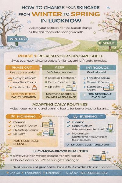 Skin Care Change winter to spring