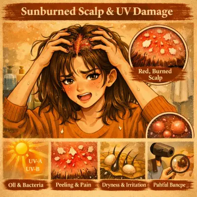 Sunburned Scalp & UV Damage