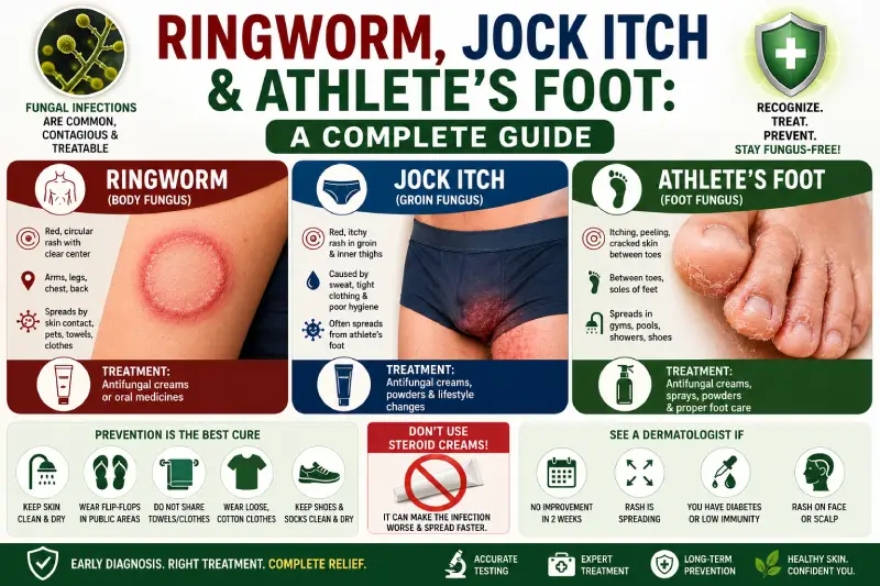 Fungal skin infections causes and care