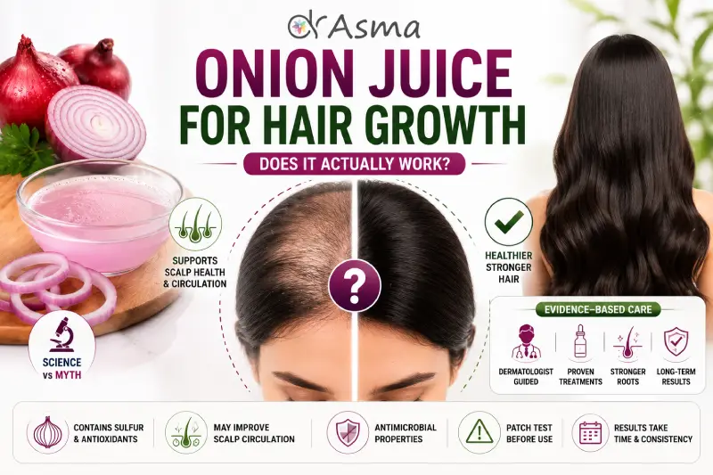 Onion juice for hair growth benefits